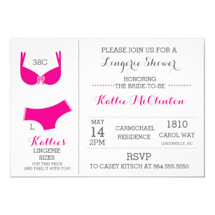 Bridal Lingerie Party Invitations 10