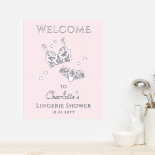 Lingerie Bridal Shower Bachelorette Party Welcome Foil Prints