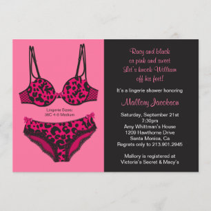 Lingerie Bridal Shower Invitation