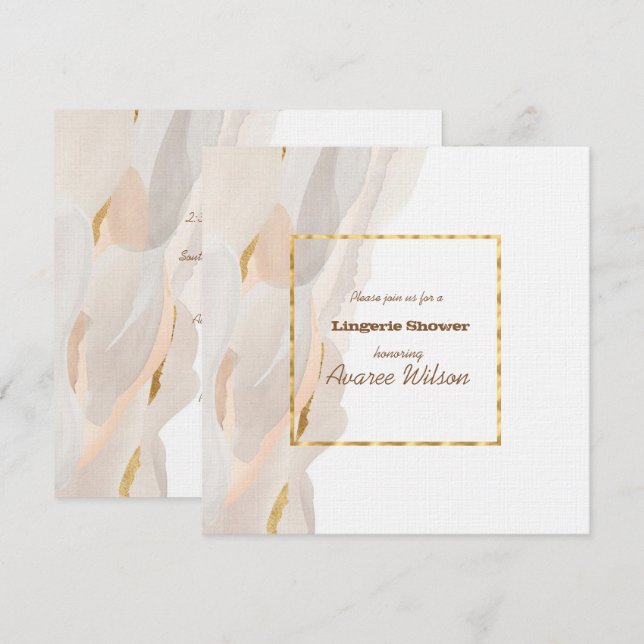 Lingerie Bridal Shower Invitation (Front/Back)