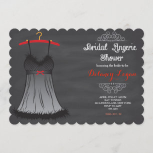 Lingerie Bridal Shower Invitations