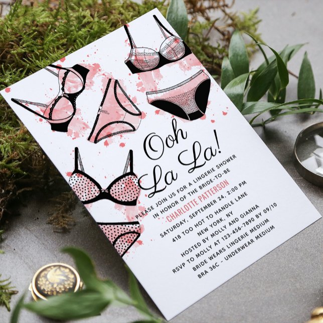 Lingerie Bridal Shower Panty Bachelorette Party Invitation (Creator Uploaded)