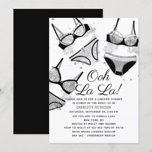Lingerie Bridal Shower Panty Bachelorette Party Invitation