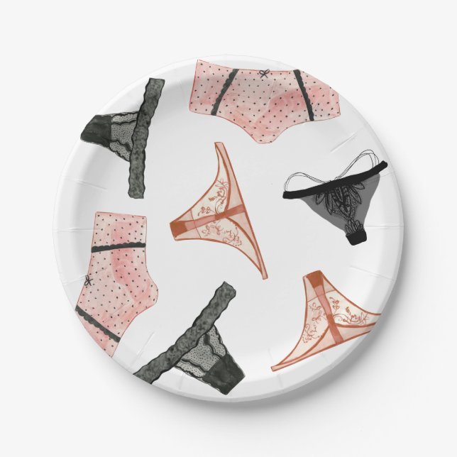 Lingerie Bridal Shower  Paper Plate (Front)
