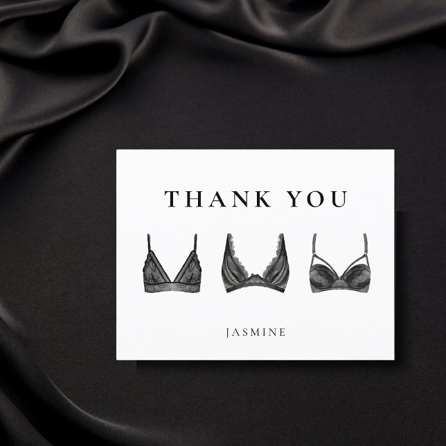 Lingerie Bridal Shower Thank You Card (Creator Uploaded)