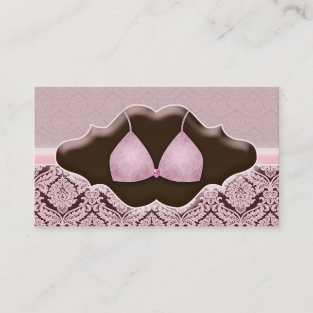Lingerie Business Card Damask Bra (Front)