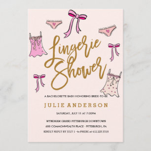 Lingerie Douche // BACHELORETTE Invitation PARTY