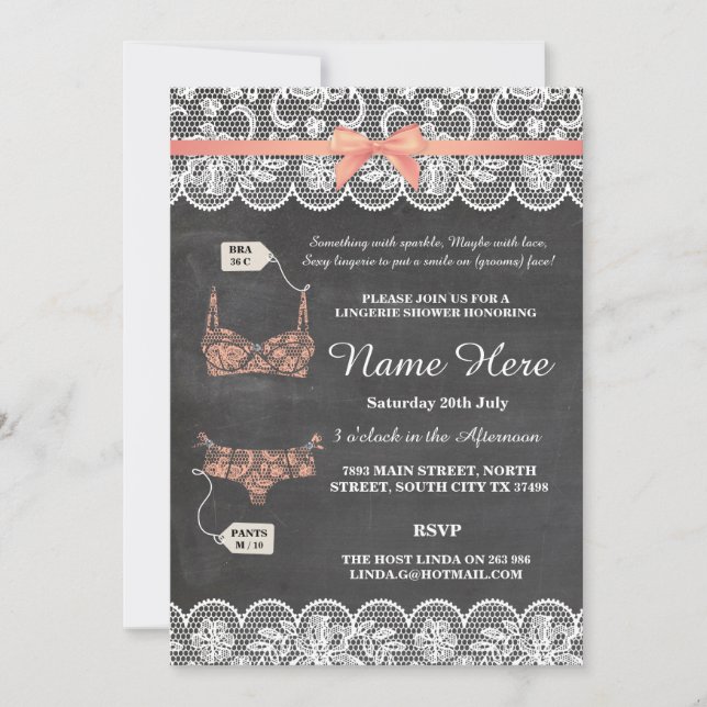 Lingerie Douche mariée Coral Invitation dentelle (Devant)