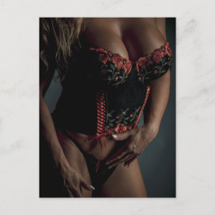 Lingerie Model Photo Postcard