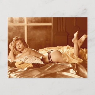 lingerie model postcard