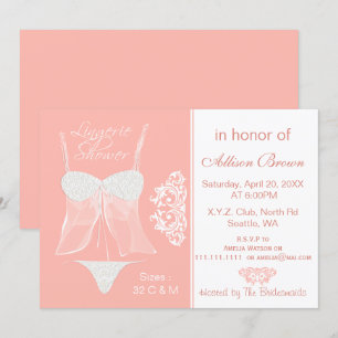 Lingerie Shower Bachelorette Party Invitations