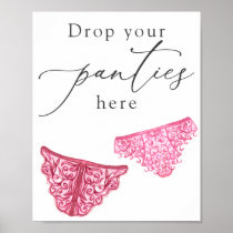 Lingerie Shower Drop Your Panties Here Sign