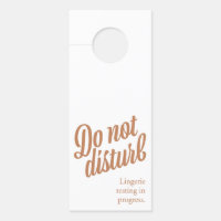 Lingerie Shower Invitation Door Hanger