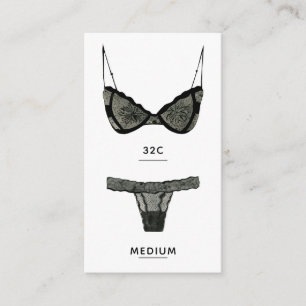 Lingerie Size Insert Card