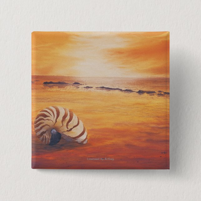 Lingering 2 Inch Square Button (Front)