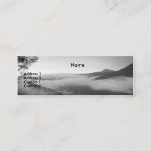 Lingering Clouds/Mountain Scenery in B&W Mini Business Card