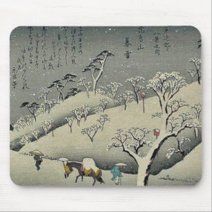 Lingering snow at Asukayama by Ando, Hiroshige Mouse Pad