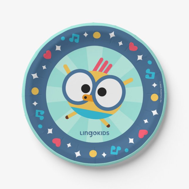 Lingokids Party Paper Plates with Billy (Front)