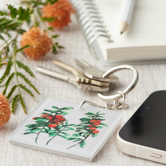 Lingonberry  keychain (Front Right)