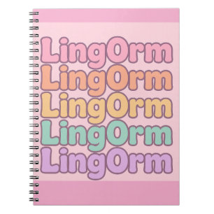 Lingorm Kawaii Bubble Letter Notebook