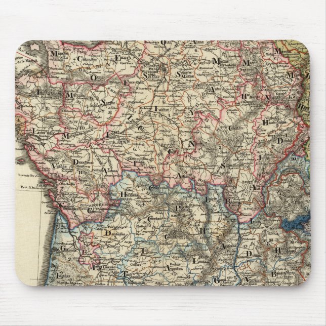 Linguistic map of France Mouse Pad (Front)