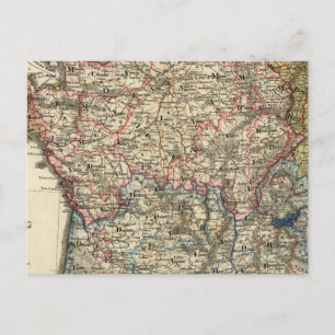 Linguistic map of France Postcard