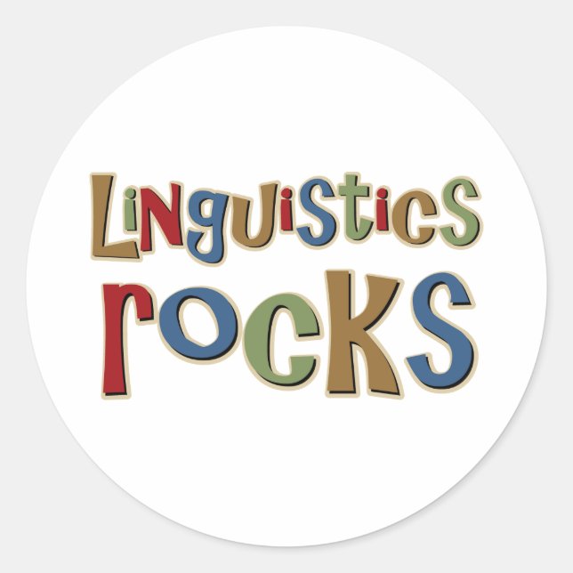 Linguistics Rocks Classic Round Sticker (Front)