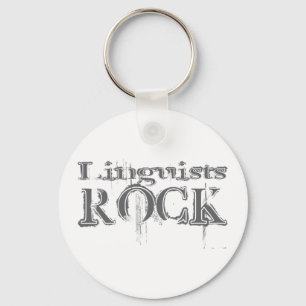 Linguists Rock Keychain