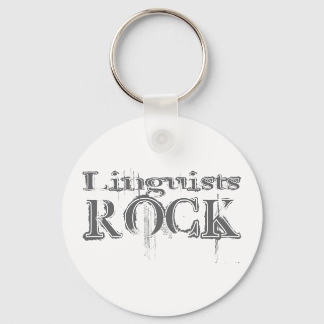 Linguists Rock Keychain (Front)