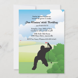 Lining Up the Golf Shot Invitation