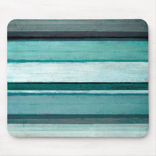 'Link' Teal and Grey Abstract Art Mouse Pad (Front)