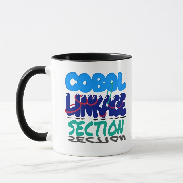 Linkage Section in Cobol Programming Mug (Left)