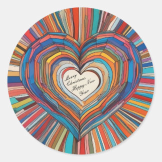 Linked by Heart Classic Round Sticker