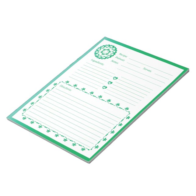 Linked by Love Recipe Notepad - Green
