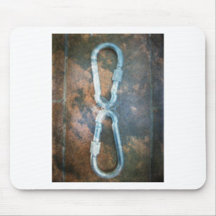 Linked Carabiners Art Print Mouse Pad