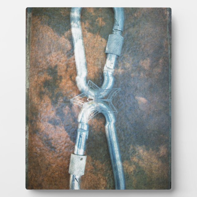 Linked Carabiners Art Print Plaque (Front)