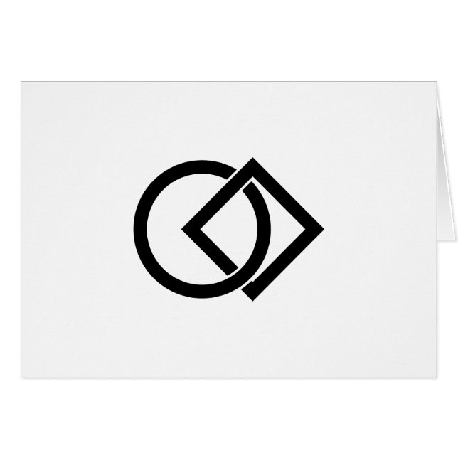 Linked circle and square (Front Horizontal)