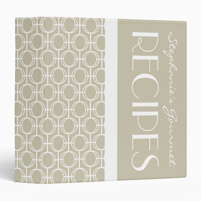Linked Eternity Rings Pattern Recipe - Latte Binder (Front/Spine)
