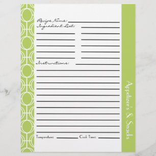 Linked Eternity Rings Recipe Inserts - Lime