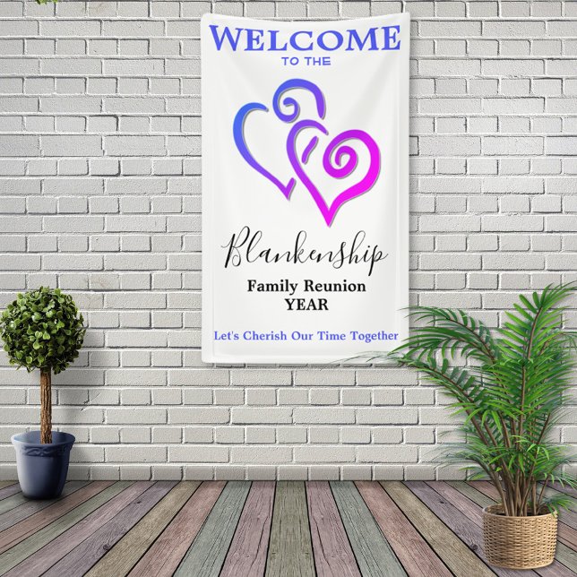 Linked Hearts Family Reunion Vertical Template Banner (Creator Uploaded)