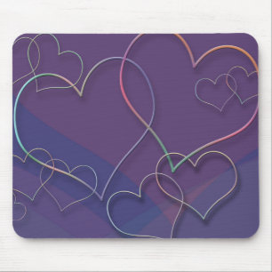 Linked Hearts Mouse Pad
