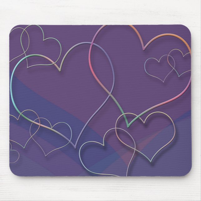 Linked Hearts Mouse Pad (Front)