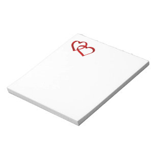 Linked Hearts notepad