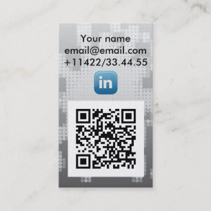 linked in qr-code business card