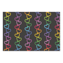 Linked Love hearts on a dark background