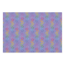 Linked Love hearts on a purple background