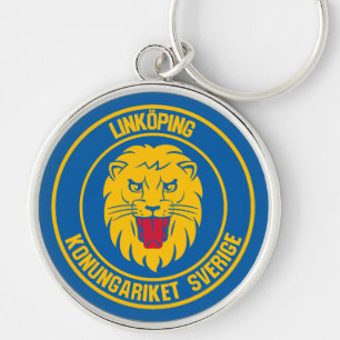 Linköping Round Emblem Keychain