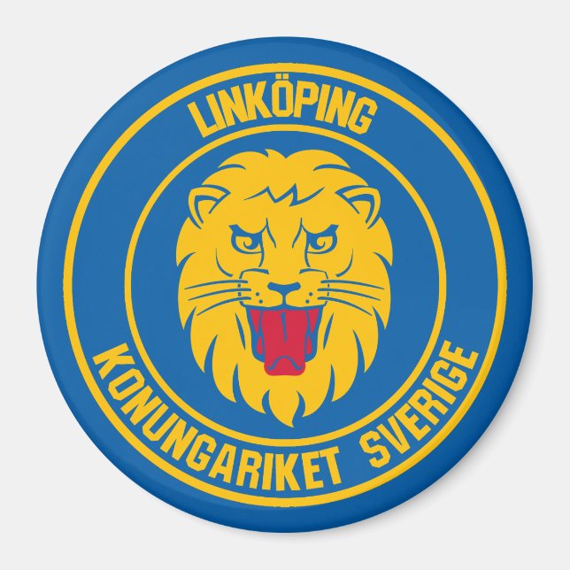 Linköping Round Emblem Magnet (Front)