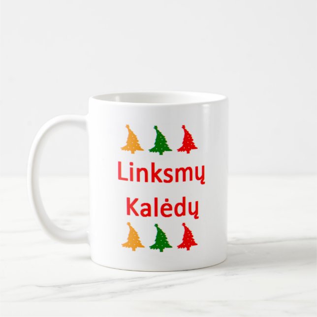 linksmy kaledy coffee mug (Left)