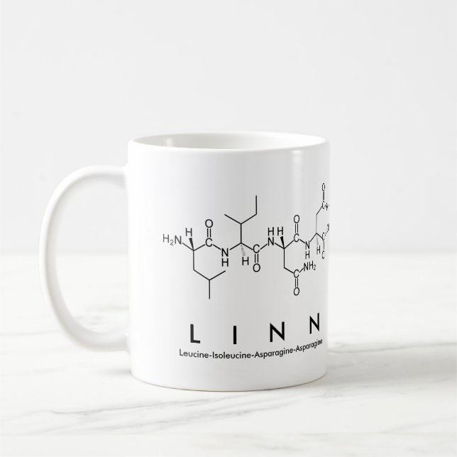 Linn peptide name mug (Left)